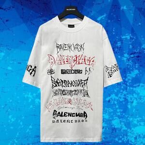 Balenciaga White Graphic T-Shirt